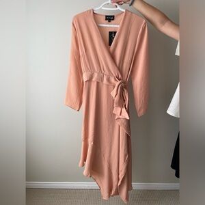 High-low long sleeve wrap dress. Size XS. Brand: Wukogals. Brand new with tag.